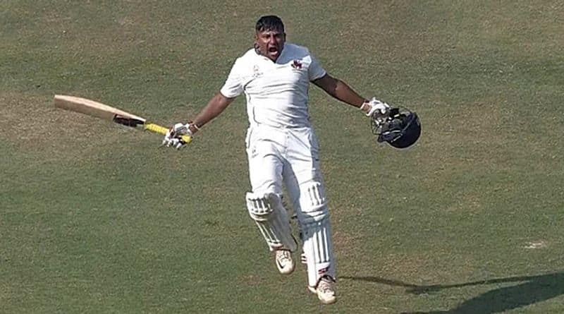 sarfaraz khan hits his first triple century in first class cricket