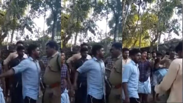 SFI workers threaten Police officers in pala SFI workers threaten Police officers in pala