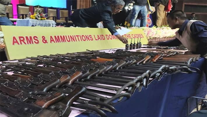 militant groups surrendered in presence of Assam Chief Minister Sarbananda Sonowal kps militant groups surrendered in presence of Assam Chief Minister Sarbananda Sonowal kps