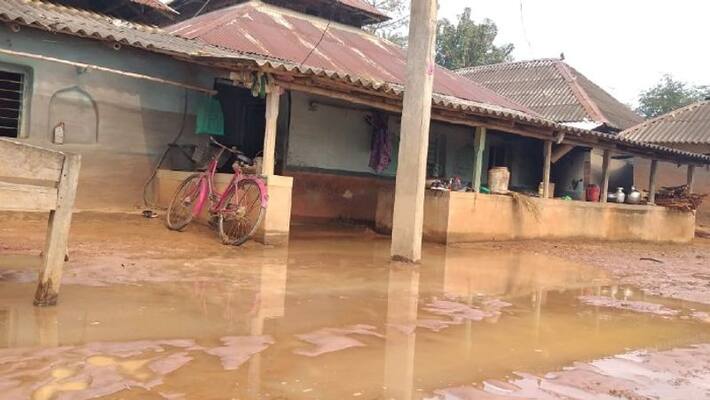 Untimely flood creates panic in a village at Jhargram Untimely flood creates panic in a village at Jhargram