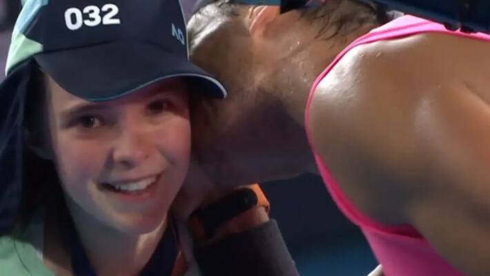 viral video: tennis star rafael nadal accidentally hits ball girl and gives her kiss viral video: tennis star rafael nadal accidentally hits ball girl and gives her kiss