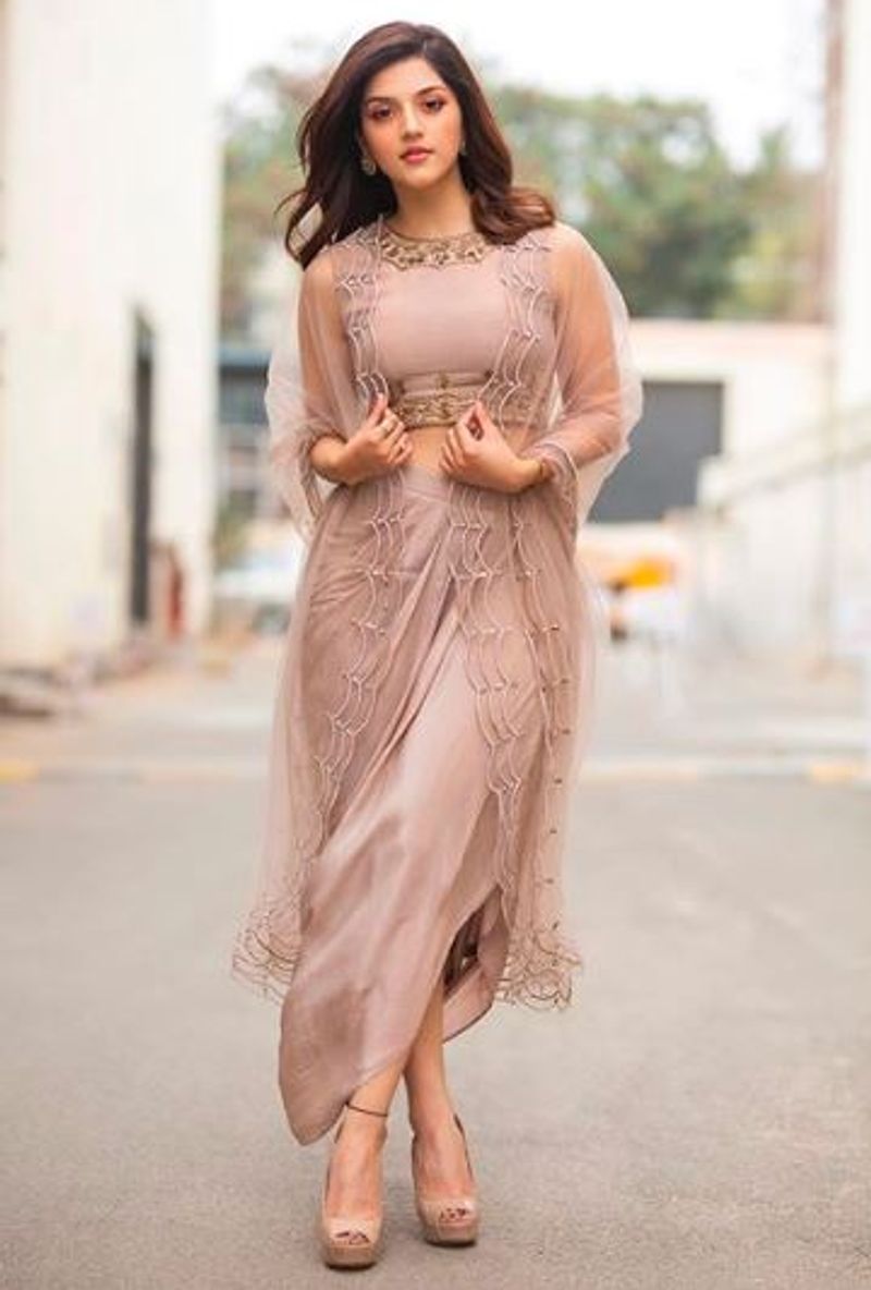 pattas movie actress mehreen pirzandaa latest modern dress photo gallery