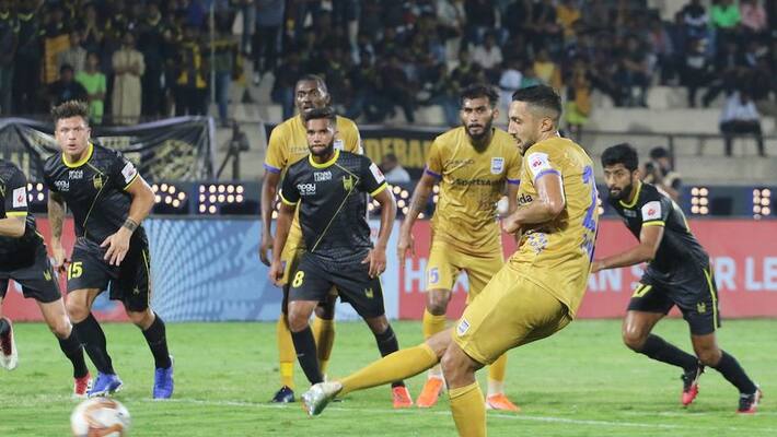 ISL 2019-2020 Hyderabad peg Mumbai back with late penalty ISL 2019-2020 Hyderabad peg Mumbai back with late penalty