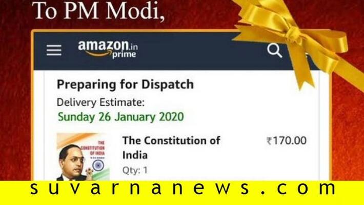 Read it Congress Sends PM Copy Of Constitution Tweets Amazon Receipt Read it Congress Sends PM Copy Of Constitution Tweets Amazon Receipt