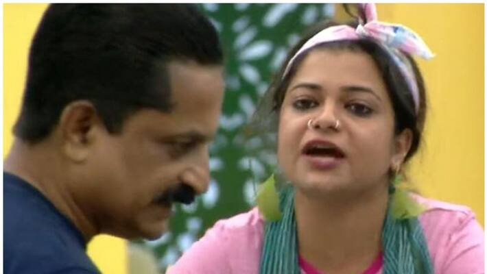 Rajith Kumar and Jesla in bigg boss Rajith Kumar and Jesla in bigg boss