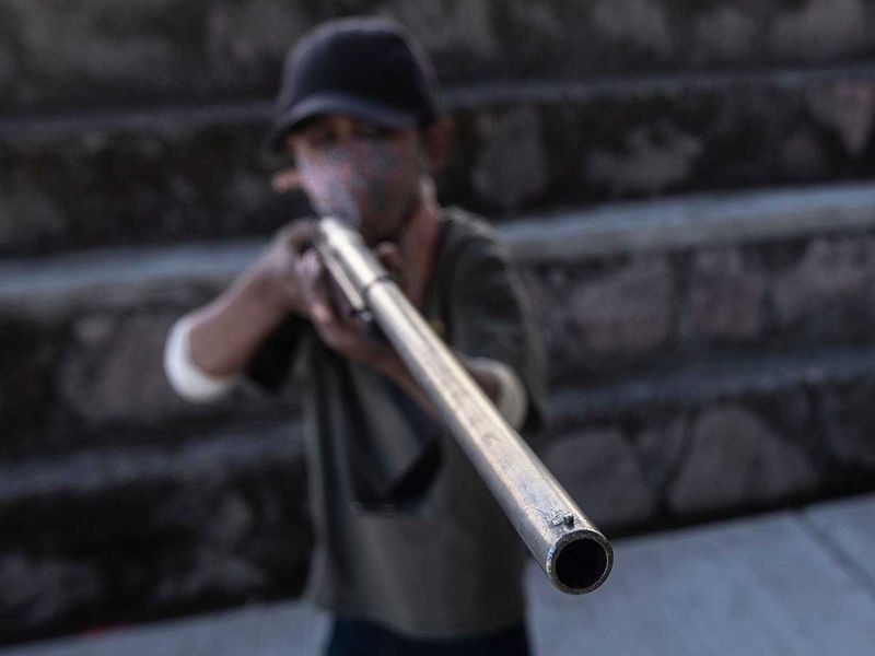 mexican children take guns for fight against drug gangs