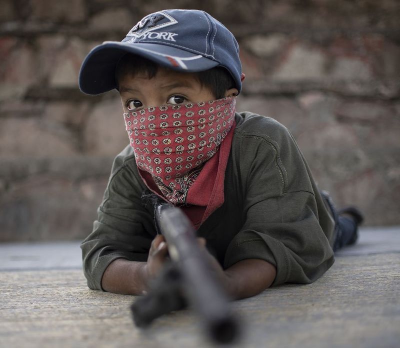 mexican children take guns for fight against drug gangs