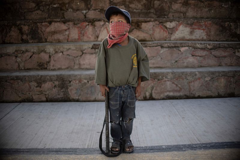 mexican children take guns for fight against drug gangs