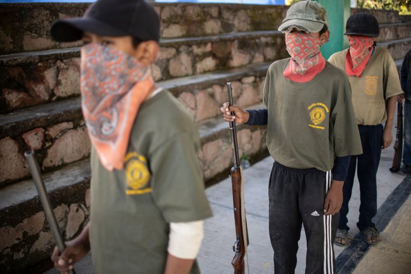mexican children take guns for fight against drug gangs