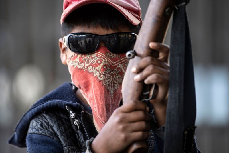 mexican children take guns for fight against drug gangs