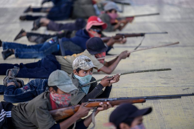 mexican children take guns for fight against drug gangs