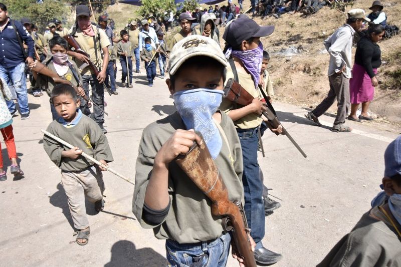mexican children take guns for fight against drug gangs