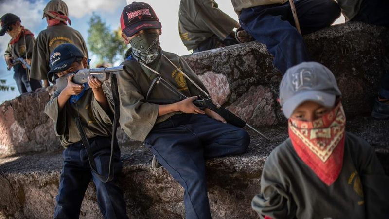mexican children take guns for fight against drug gangs