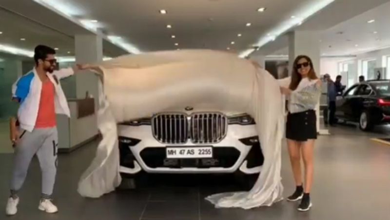 Tv Actor ravi Dybey And his Wife Sargun Mehta Buy new BMW car here s the pics KPY