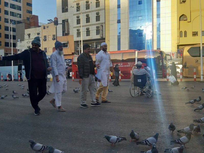 Congress MLA zameer ahmed khan walk at Makkah Al Mukarramah in Saudi Arabia