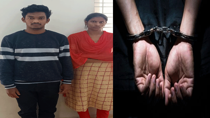 police arrest the chain snatching couple in hyderabad police arrest the chain snatching couple in hyderabad