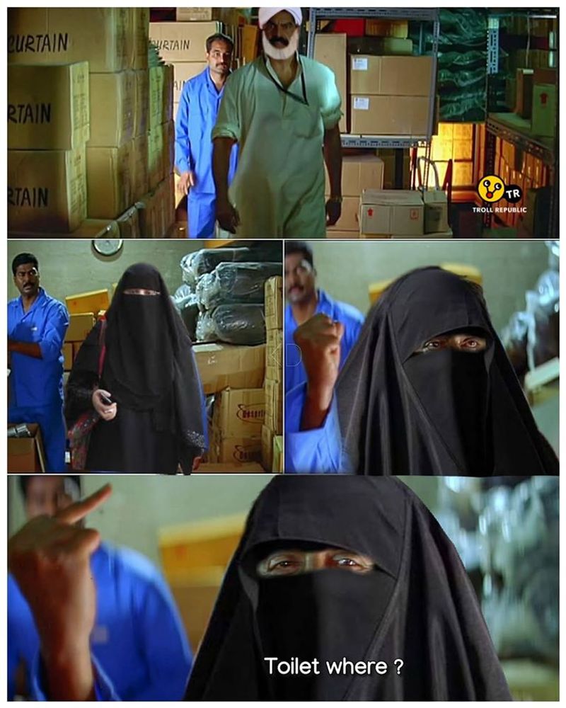 women not go out for strike in street kanthapuram troll gallery