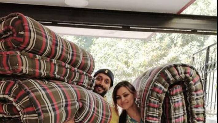 Kannada actor Chetan Ahimsa distributes beds to Orphanage children Kannada actor Chetan Ahimsa distributes beds to Orphanage children