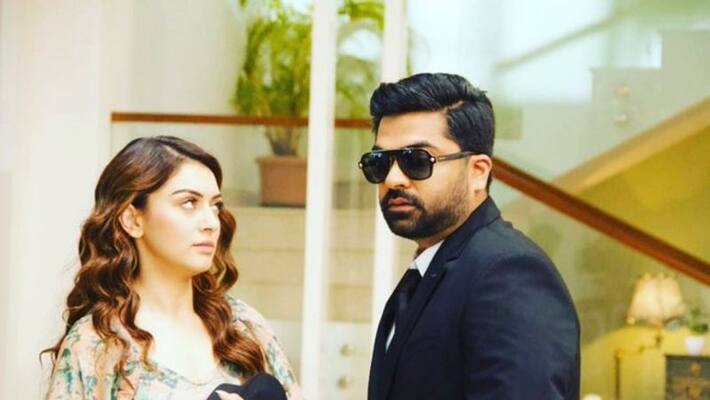 Actor Simbu Kiss Hansika Motwani in Maha Movie Shooting Place Video and photos Going Viral Actor Simbu Kiss Hansika Motwani in Maha Movie Shooting Place Video and photos Going Viral