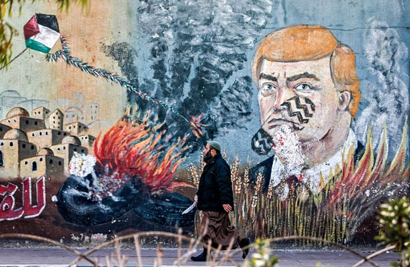 israel palestine conflict trumps Peace deal photo gallery