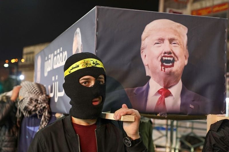 israel palestine conflict trumps Peace deal photo gallery