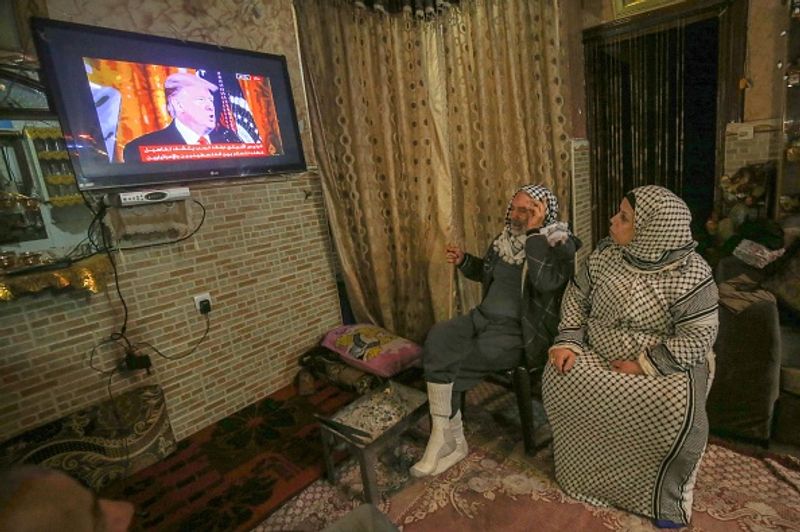 israel palestine conflict trumps Peace deal photo gallery