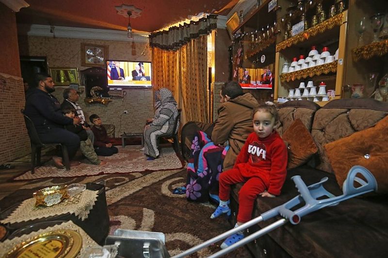 israel palestine conflict trumps Peace deal photo gallery