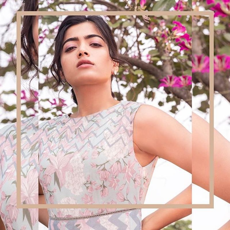 Heroine Rashmika Latest Saree Photos