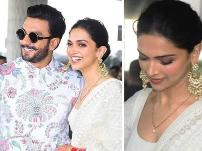 Deepika Padukone’s mangalsutra has a big solitaire diamond, which costs Rs 20 lakh.