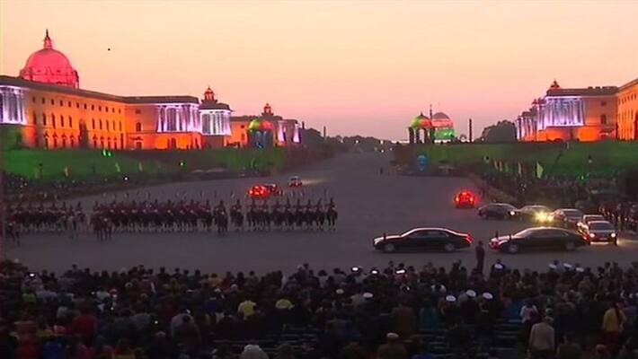 Beating Retreat Ceremony Ends In New Delhi Beating Retreat Ceremony Ends In New Delhi