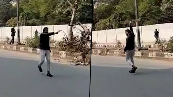 Jamia Millia Islamia student shot at during Anti-CAA protest rally Jamia Millia Islamia student shot at during Anti-CAA protest rally