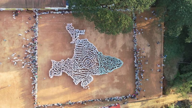 congress lead udf human map protest against caa in kerala photo gallery