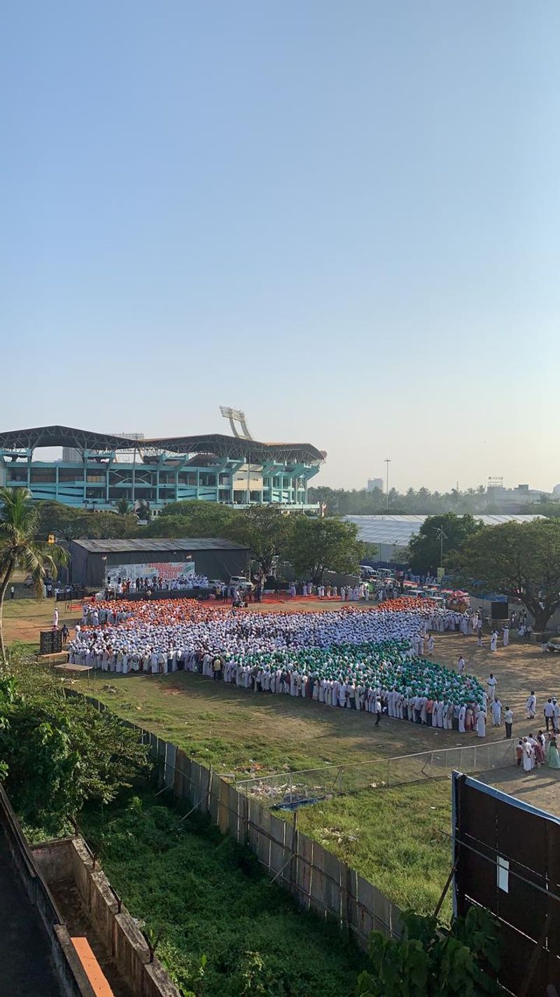 congress lead udf human map protest against caa in kerala photo gallery