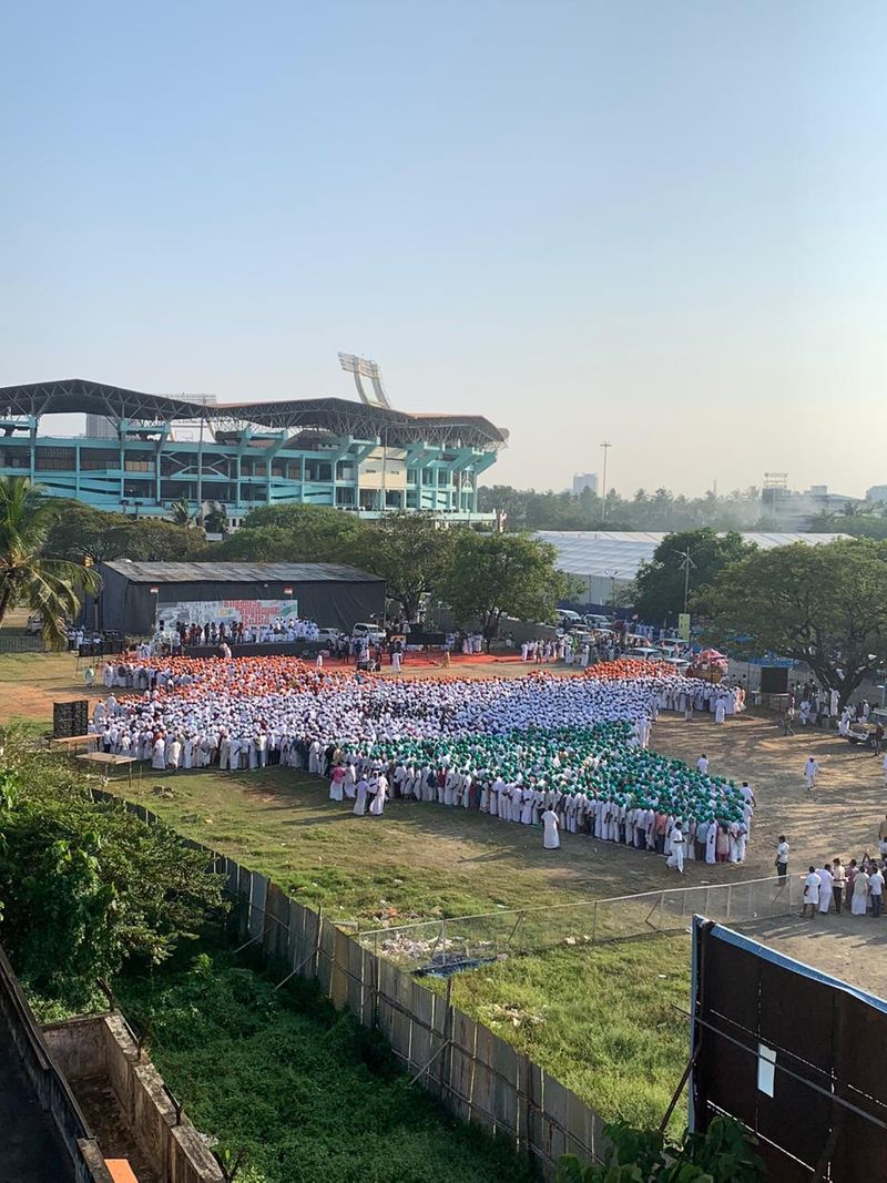 congress lead udf human map protest against caa in kerala photo gallery
