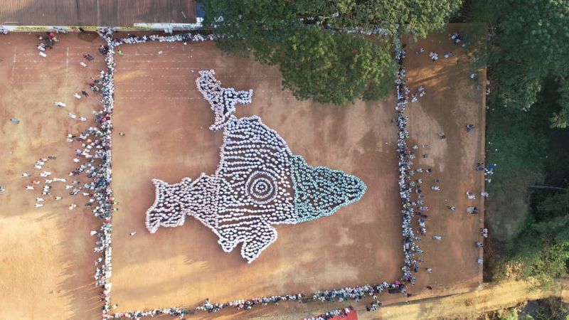 congress lead udf human map protest against caa in kerala photo gallery