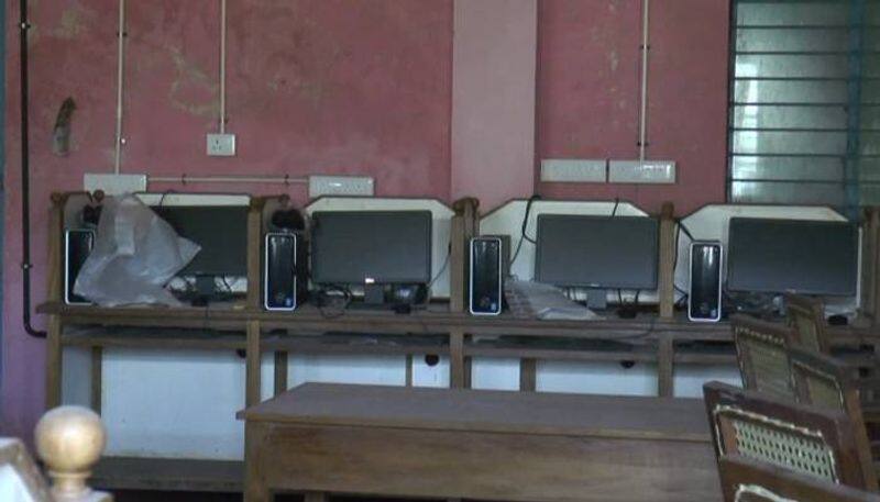 Electronic equipment destroying at Munnar Arts College