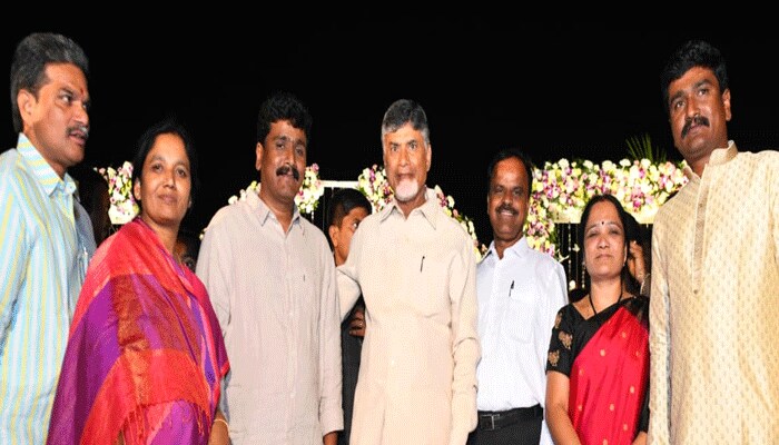 Chandrababu attends Parital sunith younger son sidhartha engagement ceremony