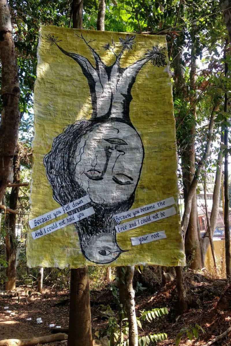 പട്ടാമ്പി ഗവ. സംസ്കൃത കോളജില് നടന്ന കവിതയുടെ കാര്ണിവലിനോടനുബന്ധിച്ച് നടന്ന പോയട്രി ഇന്സ്റ്റലേഷനില്നിന്ന്.