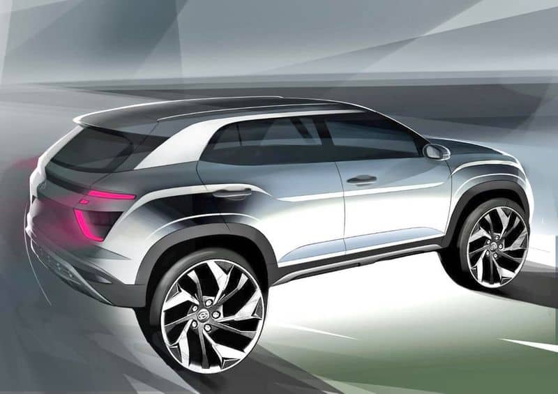 Hyundai reveals new generation creta car sketch