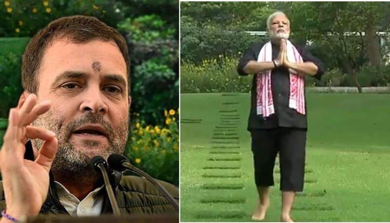 Rahul Gandhi tries to mock Modi by comparing Yoga with economy. You judge who really ended up being mocked!