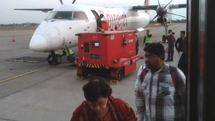 Guwahati bound flight made emergency landing at Kolkata Airport Guwahati bound flight made emergency landing at Kolkata Airport