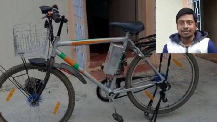 The young man made a motorcycle in East Burdwan The young man made a motorcycle in East Burdwan