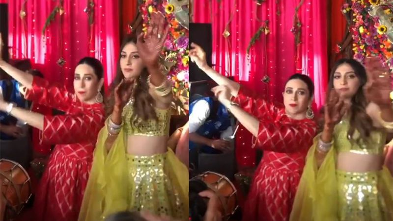 इस मौके पर होने वाली दुल्हन ने ग्रीन फ्लोसेंट कलर का लहंगा, फूलों से बनी ज्वैलरी पहन रखी थी। संगीत सेरेमनी में अमिताभ बच्चन की बेटी और कपूर खानदान की बहू श्वेता बच्चन नंदा भी बेहद खुश नजर आई।