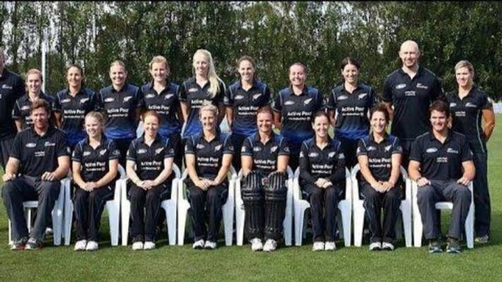 New Zealand wear Pink Paint on the faces in support of their woman's cricket team. New Zealand wear Pink Paint on the faces in support of their woman's cricket team.
