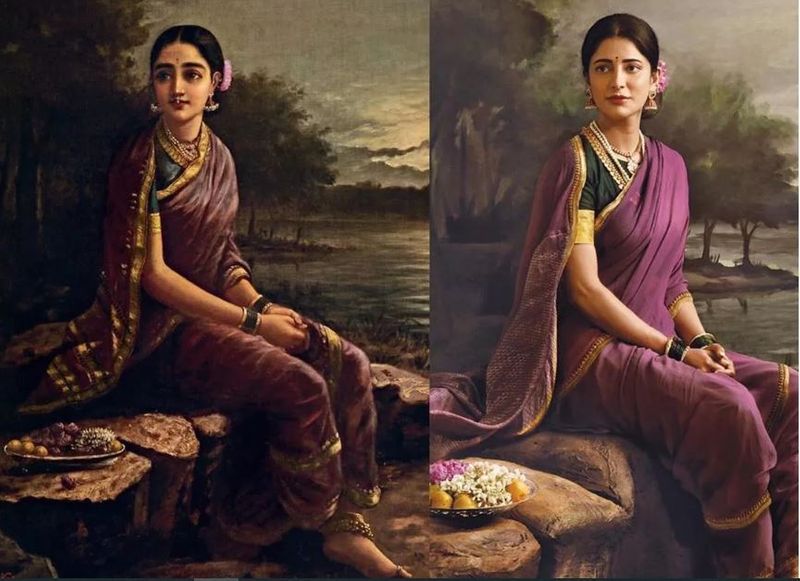 Stars dons the look of a Ravi Varma's paintings
