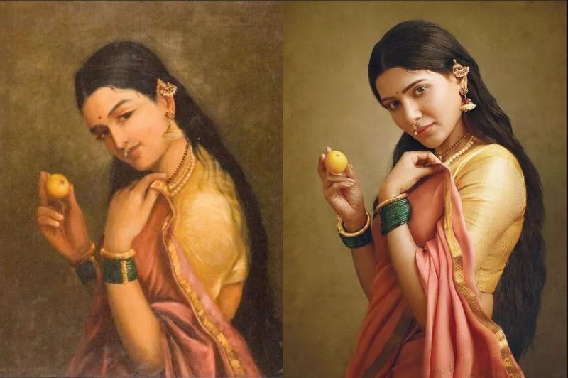 Stars dons the look of a Ravi Varma's paintings