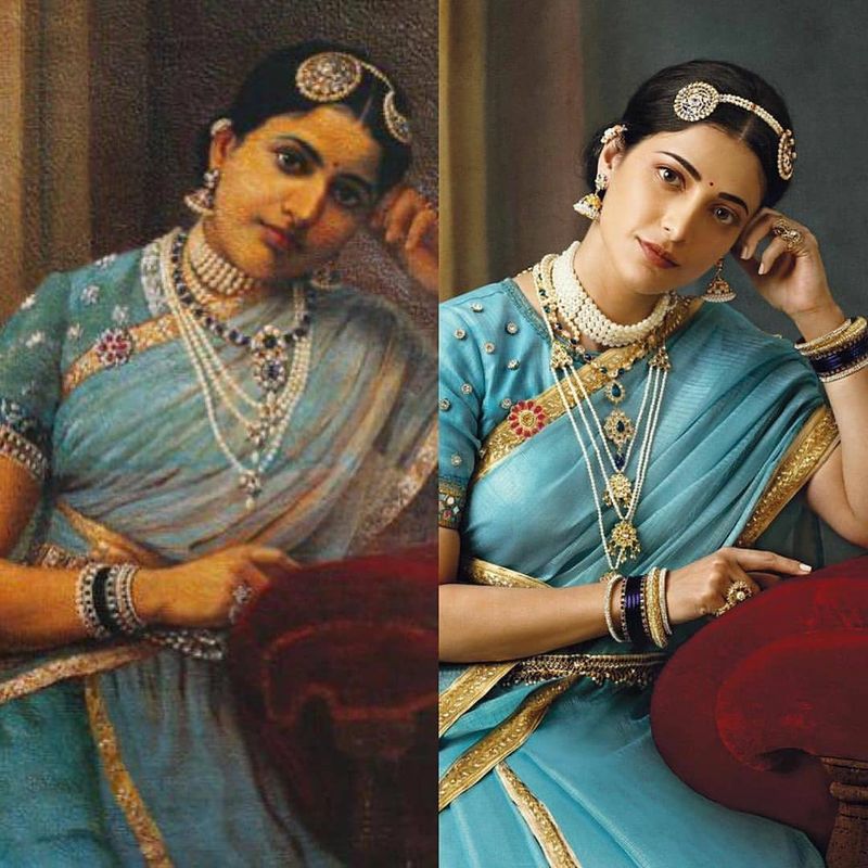 Actress Samantha Kushbhu Ramya Krishnan Ravivarma Painting Photo Shoot