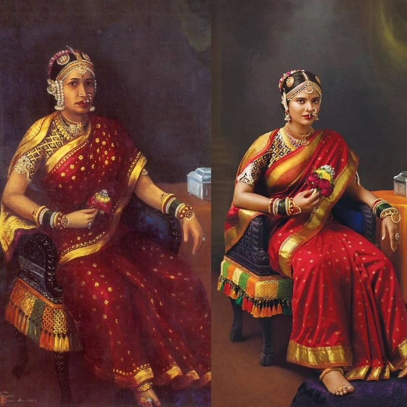 Actress Samantha Kushbhu Ramya Krishnan Ravivarma Painting Photo Shoot