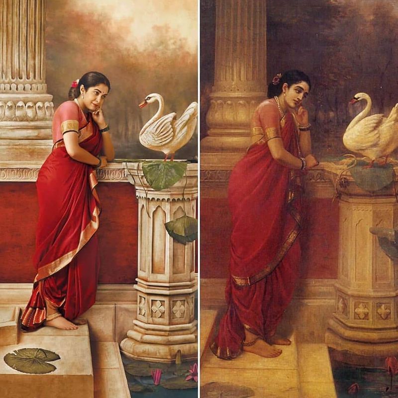 Actress Samantha Kushbhu Ramya Krishnan Ravivarma Painting Photo Shoot