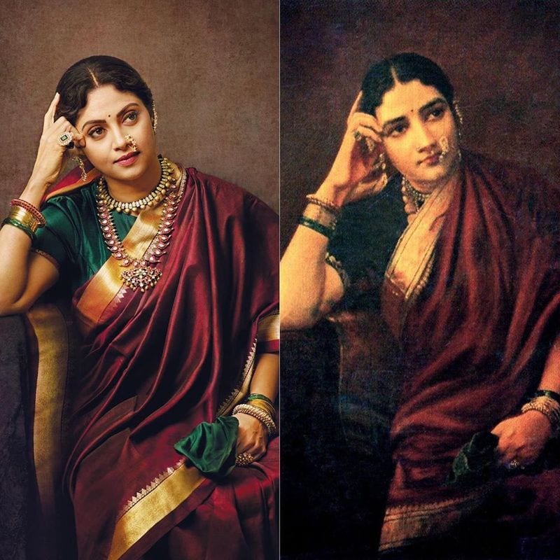 Actress Samantha Kushbhu Ramya Krishnan Ravivarma Painting Photo Shoot
